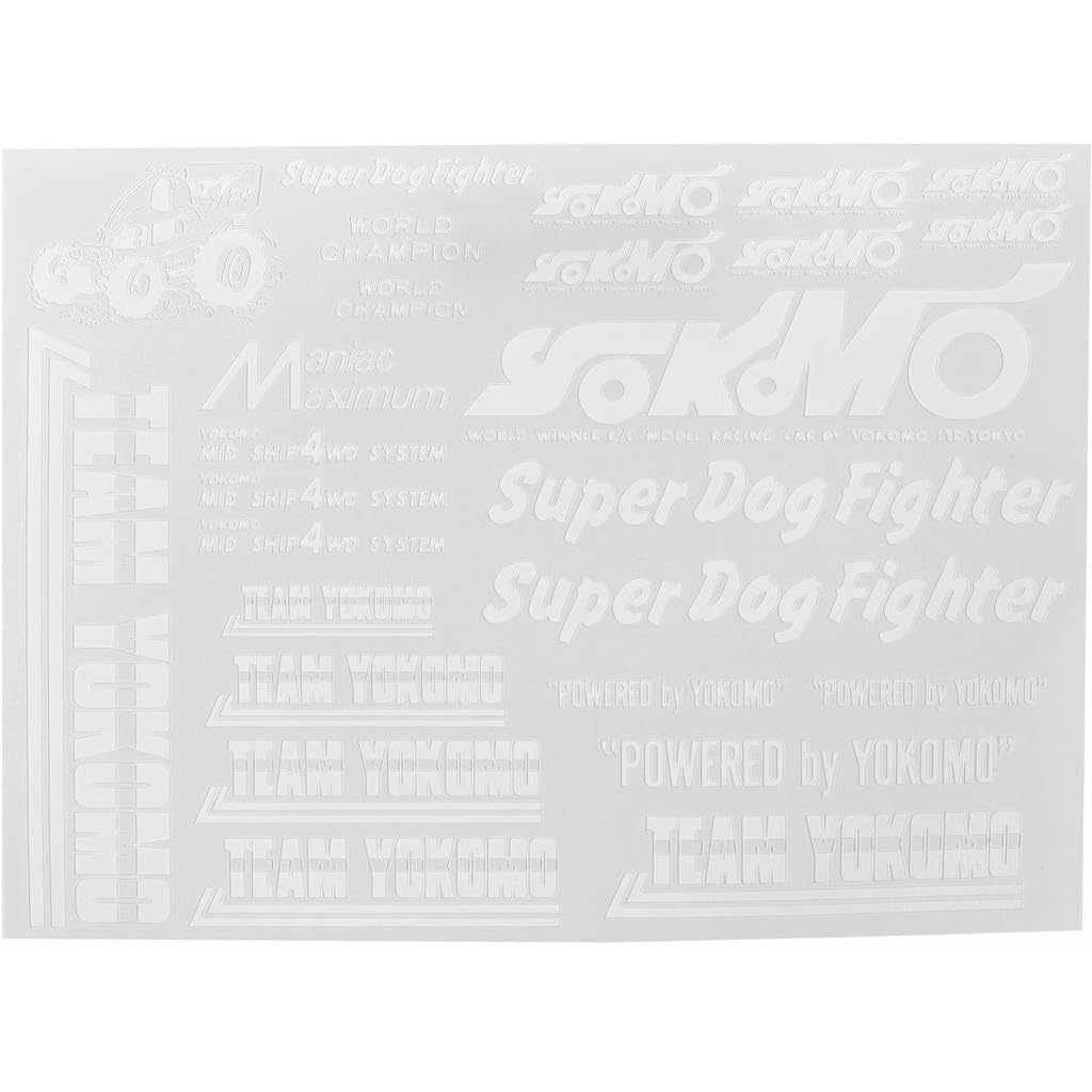 Yokomo ZCD4W Super Dog Fighter Decal Set (White)