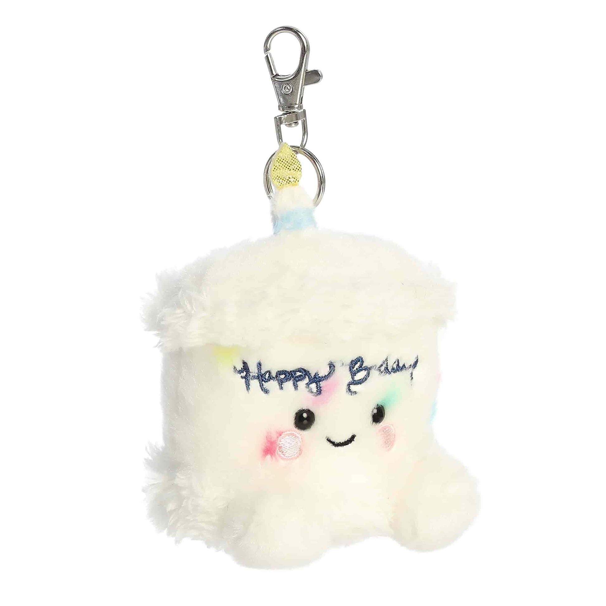 Aurora® Adorable Palm Pals™ Happy B'Day Cake™ Clip-On - Fun Collectible Plush For Kids and Adult Collectors - Perfect for Decorating Rooms