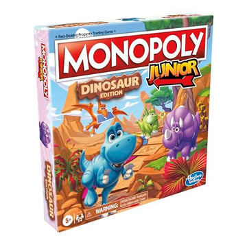 Hasbro Gaming Monopoly Junior Dinosaur Edition Game | Kids Board Games with Dino-Themed Toy Tokens | 2-4 Players for Boys & Girls | Ages 5+ (Amazon