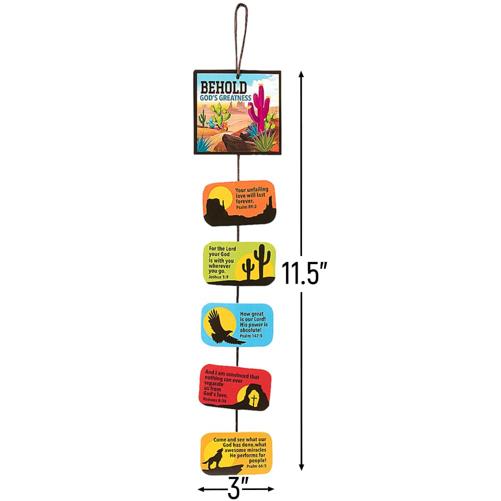 Fun Express Southwest VBS Sunday School Bible Memory Kit - VBS Bible School & Church Christian Kids Ages 4-8 - Easy Self-Adhesive Design - Makes 12