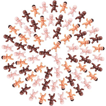 JUXINGDAZYF 180 Pieces Mini Plastic Babies 1 Inch Baby Doll for Baby Shower Party Favors, Ice Cube Game, Party Decorations, Baby Bathing and Crafting