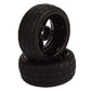 Hobbypower Rc 1: 10 on Road Car 5 Spoke Black Wheel Rims & Rubber Tires 65mm Od(Pack of 4 Pcs)