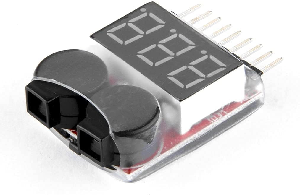 YUNIQUE Germany 2-Piece Buzzer 1S - 8S Lipo Alarm Warner Protection Checker Voltage Buzzer Beeper 1S 2S 3S
