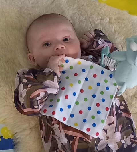 Baby Paper-2 Pack of Crinkly, Sensory Toys, White/Black Dot & Multi Color Polka Dot