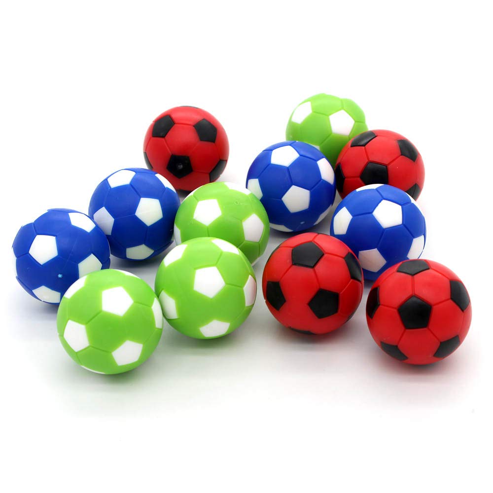 BQSPT Foosball Balls Replacement,Foose Balls, Mini Foosball 36mm,Multicolor Foosball Accessories 12pack