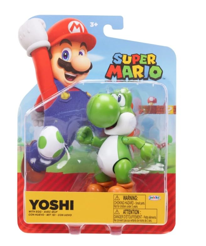 Super Mario Yoshi 4 Inch Action Figure with Green Egg