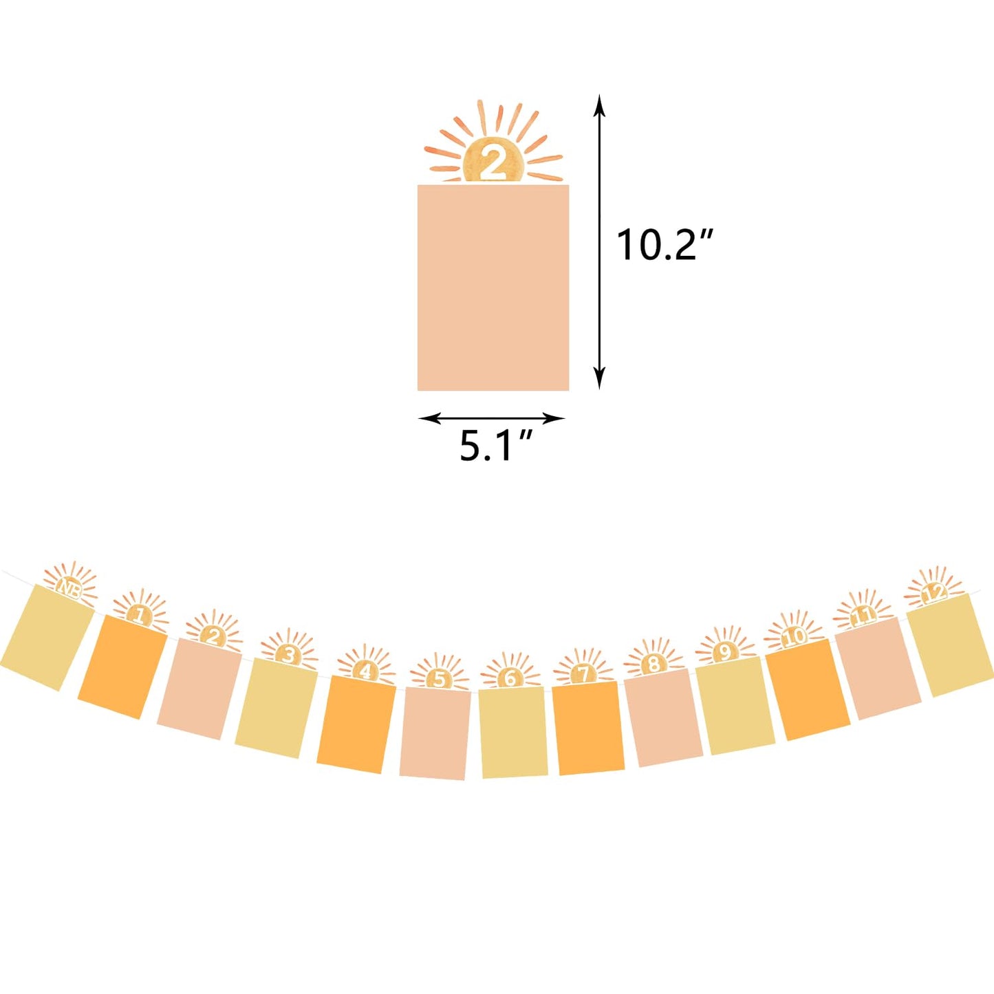 Gankbite Sunshine Girl 12 Month Photo Banner First Trip Decor Around The Sun Boho One 1st Birthday Decoration