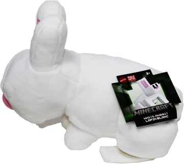 Mattel Minecraft White Rabbit Plush Figure 8 Inches, Gift for Fans Aged 3 and Up, HWF86