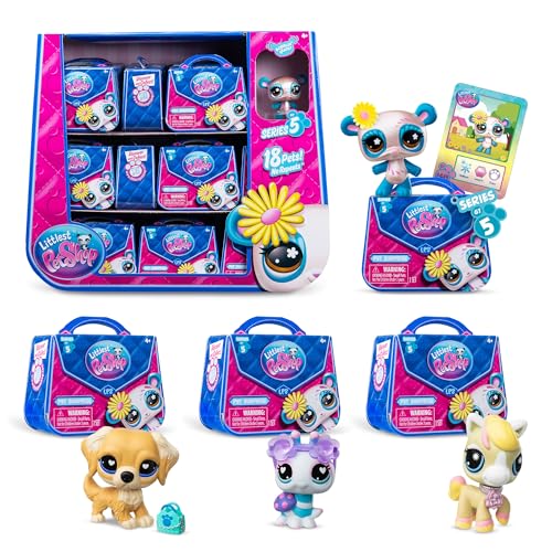 Littlest Pet Shop - Pet Surprise Display, 18 Pet Collector Set - Series 5 - LPS Gen 7, Authentic Mystery Figures, Surprise Collectible Kidult Toy