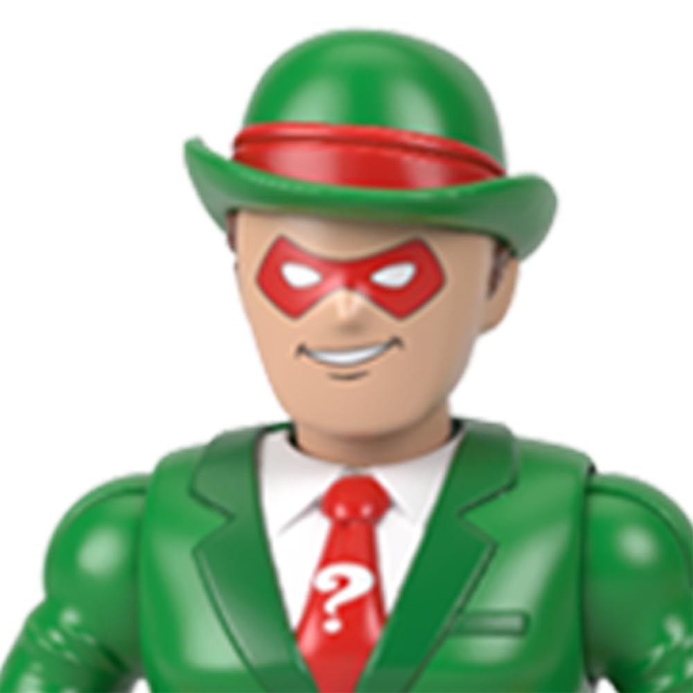 Fisher-Price Replacement Part Imaginext Playset Inspired by DC Superfriends Holiday Theme - HML59 ~ Replacement Poseable The Riddler Figure ~ Dressed