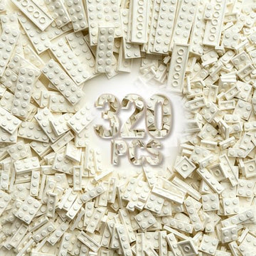 320 Piece Building Plate Bulk, 8 Sizes of Mixed Classic Plate Parts, Compatible with Lego and Other Brands, Suitable for Boys and Girls Aged 6+