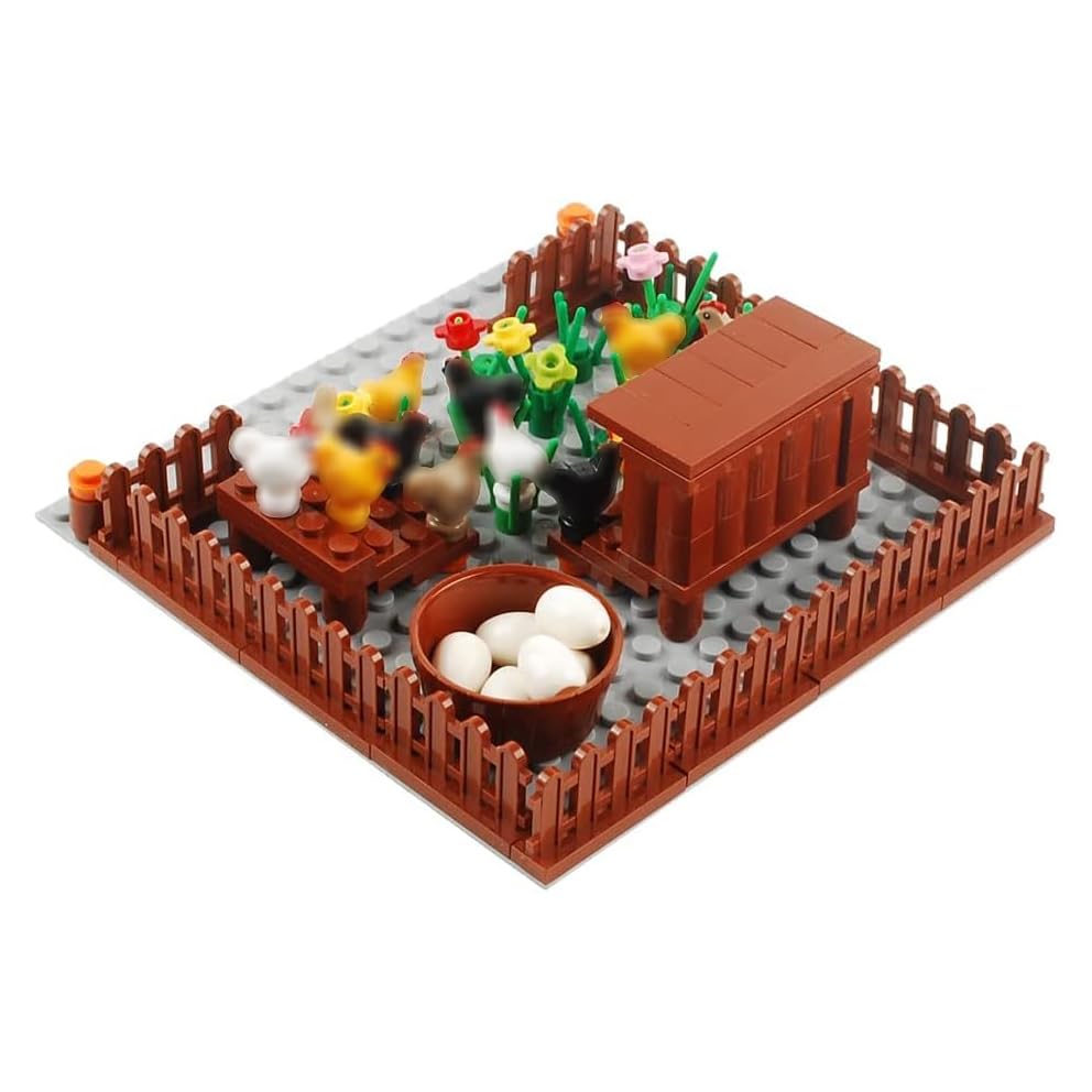 BAENRCY Farm Field Set Building Blocks Plant Animal Crops Building Bricks Kit Chicken coop DIY Building Set Compatible All Major Brands
