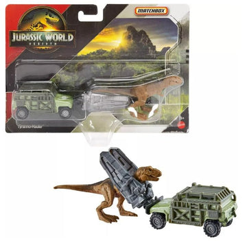 Hot Wheels Jurassic World Rebirth, Dinosaur Collection Vehicle and Figure (Tyranno-Hauler Tyrannosaurus Rex)