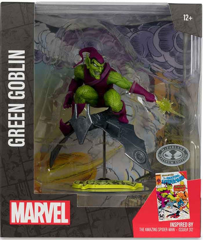Marvel Collectible 7" Statue 1/10 Scale Posed Scene - Green Goblin Platinum