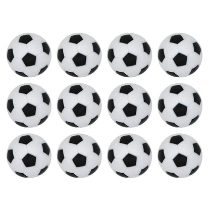 DDJSport Foosball Table Balls 1.42 Inch Mini Soccer Ball Black and White Foosebsllball Balls Small Replacements Accessories (12 Pack 36mm)