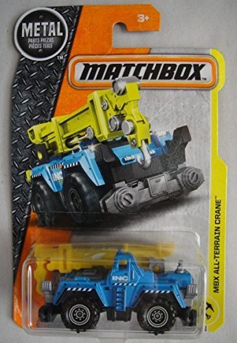 Matchbox 2017 MBX Construction All-Terrain Crane 41/125, Blue and Yellow