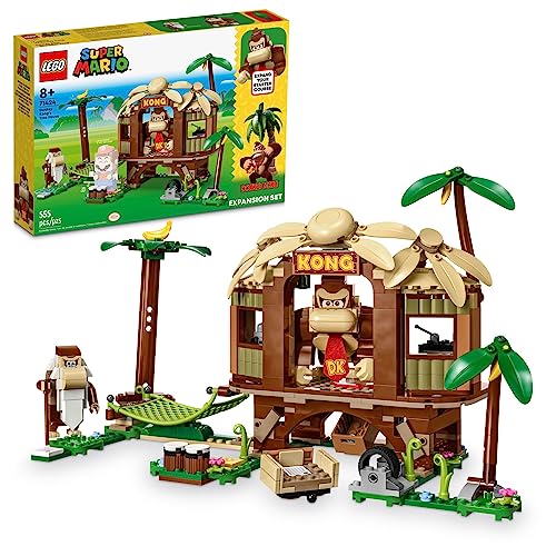 LEGO Super Mario Donkey Kong's Tree House Expansion Set - Building Toys for Boys & Girls, Ages 8+ Years - Pretend Play Toy Figures & Playsets - Gifts