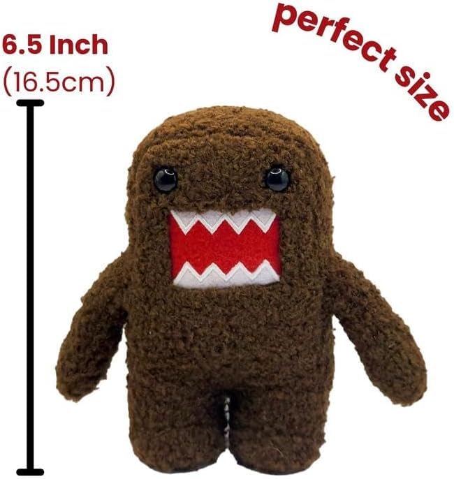 Domo 6.5 Inch Plush with Backpack - Official Collectible Soft Toy, Cute Stuffed Figure for Fans & Collectors, Desk Decor & Gift Idea