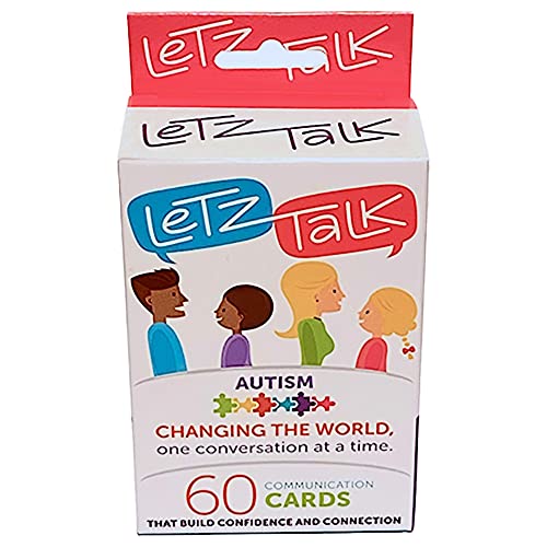 Letz Talk Conversation Cards for Kids with Autism or Aspergers - Learning & Education Toys, Conversation Starters, Autism Communication Cards for Kids