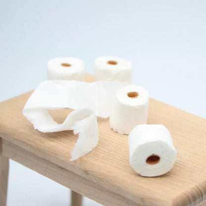 Miniature Toilet Paper Roll, Dollhouse Toilet Papers, Miniature Tissue Paper, mini Toilet Papers Rolls for Dollhouse, Kitchen and Bathroom Micro
