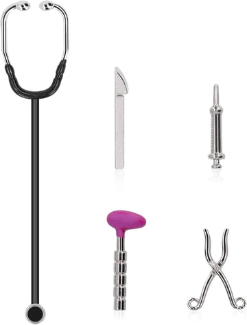 5Pcs Dollhouse Mini Stethoscope Care Tools Dollhouse Dolls Miniature Garden Kit, Hospital Accessories Set for House Decoration Doll Miniature