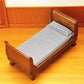 EatingBiting 1:12 Dollhouse Miniature Doll Furniture Vintage Wooden Single Bed Stripe Bedding