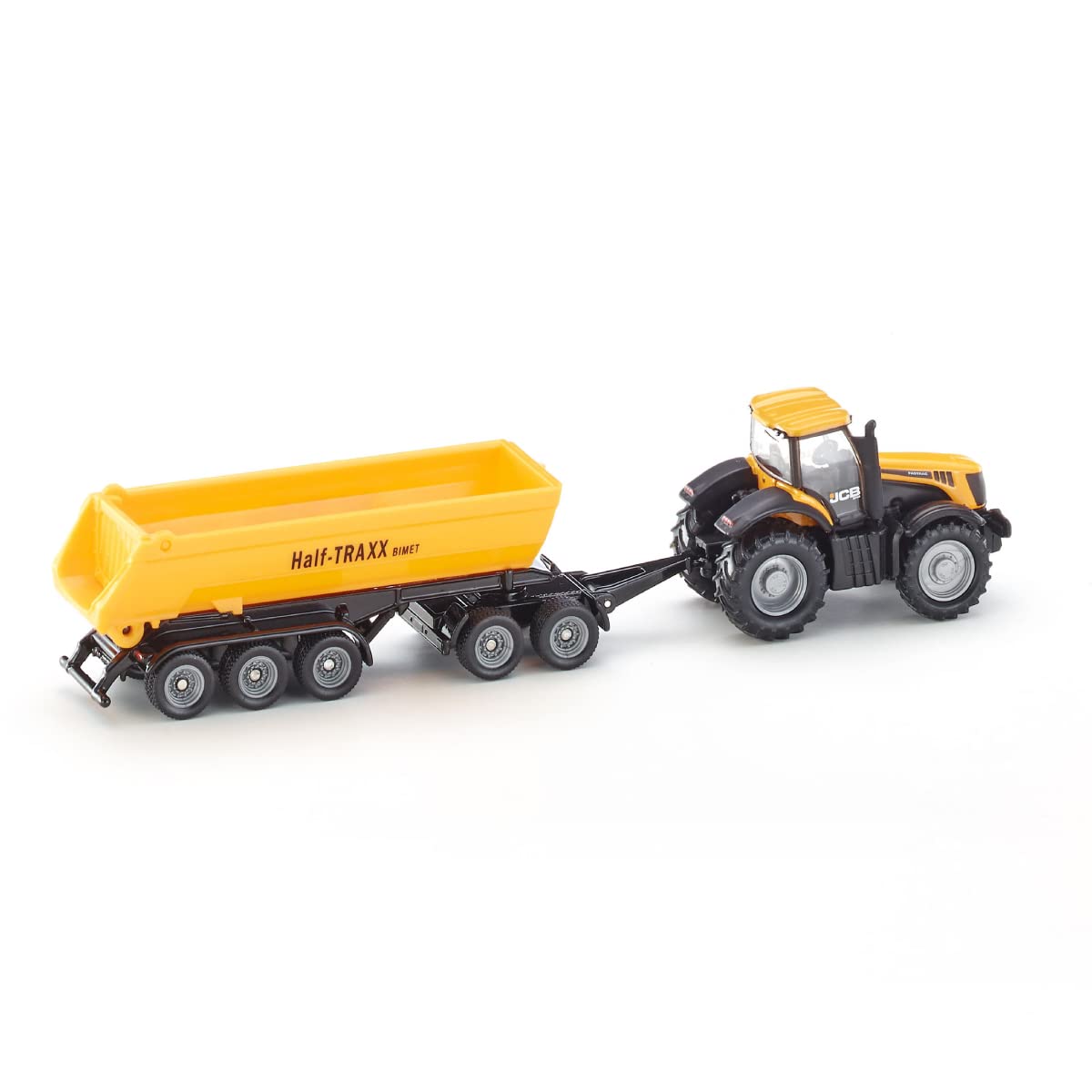 Siku 1858, JCB Tractor with Dolly and Tipping Trailer, 1:87, Metal/Plastic, Yellow, Removable Tipper Body