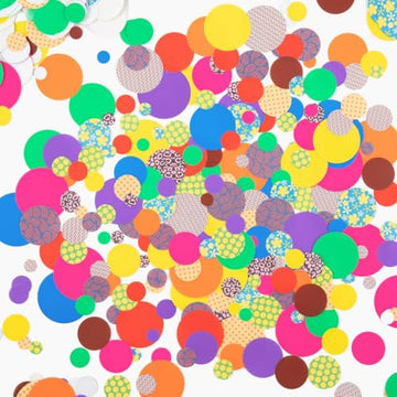 Roylco Paper Circle Popz - 500 Pre-Cut Patterned Paper Circles, Assorted Sizes & Colors up to 2", Kids Collage, Mosaic & Craft Art Supply, Made in USA