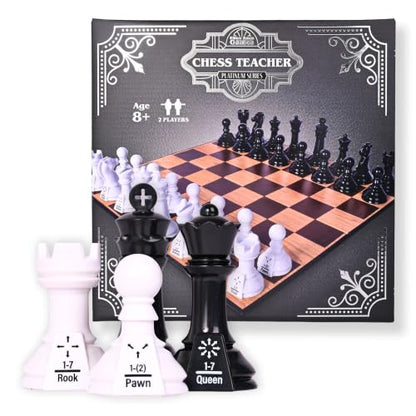 Elbow Room Games Chess Teacher Set - Educational Chess Board with Movement Indicators, Perfect for Beginners and All Skill Levels, Ideal for Family