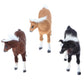 menolana Simulation Faux Fur Animal Model Toy Figures Home Decor - Light Brown Horse