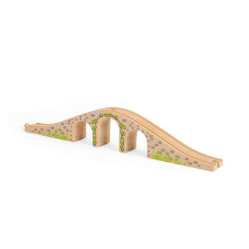 Bigjigs Rail Three Arch Bridge, Wooden Toys for 3 4 5 Year Olds
