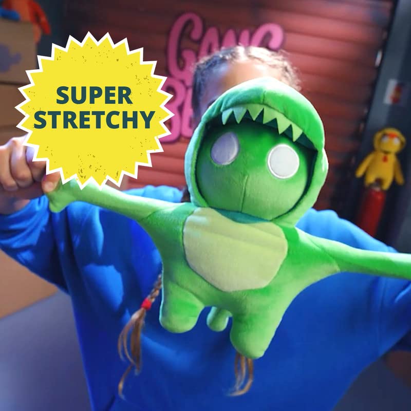 Gang Beasts Super Stretchy Plush - Green Dragon - 10 Inches - Cute Plush Toys for Kids Toys - Collect All Four Characters - Huggable Plush Kids Toys