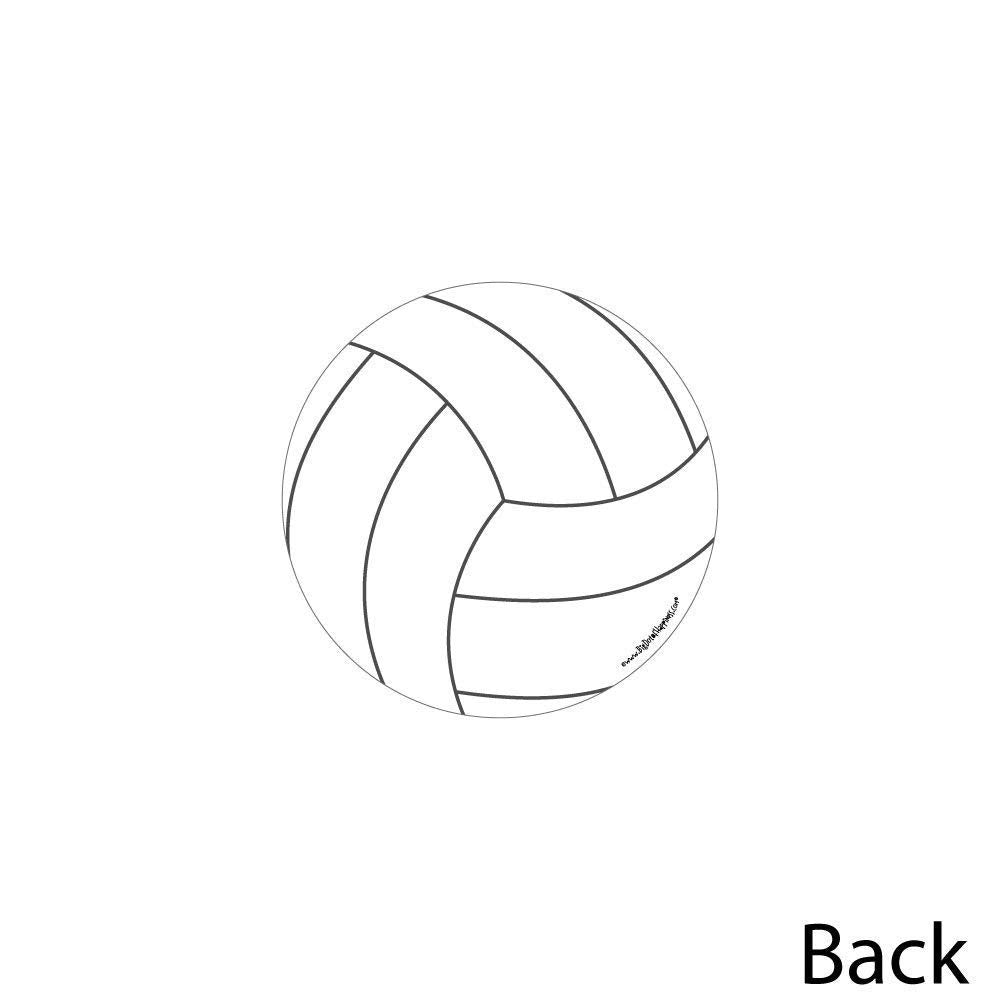 Big Dot of Happiness Volleyball Party Decorations - 20 Double-Sided Paper Cutouts, 5.5-Inch Premium Quality Sports-Themed Decor for Birthday, Baby