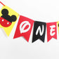 Hongkai Inspired 1st Birthday Banner Decorations, Handmade ONE Banner, Highchair Banner Red Black Yellow Party Decoration baby First Birthday