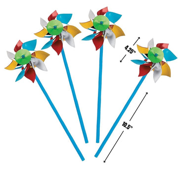 Fun Express Beachball Pinwheels (3Dz) | Bouncing Ball Toy - Fun Party Favor & Prize for Kids