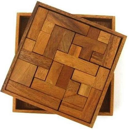 Solid Pentominoes - Wooden Brain Teaser Puzzle