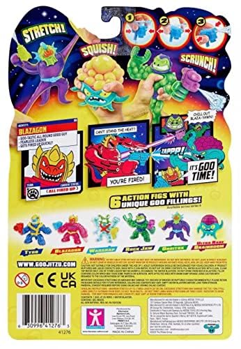 Heroes of Goo Jit Zu Galaxy Blast Action Figure (Orbitox, Warsnap, Tyro, Blazagon, Rock Jaw, Brainboom) (Blazagon)