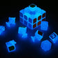 3x3 Blue Fluorescent Speed Cube Glow in Dark Magic Speed Cube 3-D Brain Teasers IQ Puzzles for Kids and Adults (3x3 Blue Fluorescent)