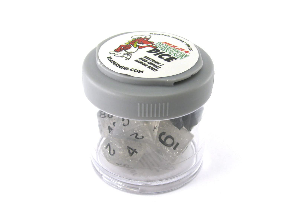 Reaper Miniatures 19031: Boss Dice - Starlight Glitter - Pizza Dungeon Dice