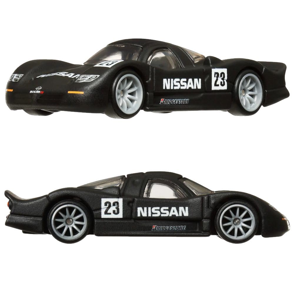 Hot Wheels HRR74 Premium 2 Pack Nissan R390 GT1/ '94 Nissan Primera Vehicle Toy Minicar 3 Years Old Blue/Black