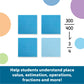Learning Resources Plastic Base Ten Starter Set - 1st Grade Math Manipulatives for Elementary School Classroom, Learn Place Value, Base 10 Blocks
