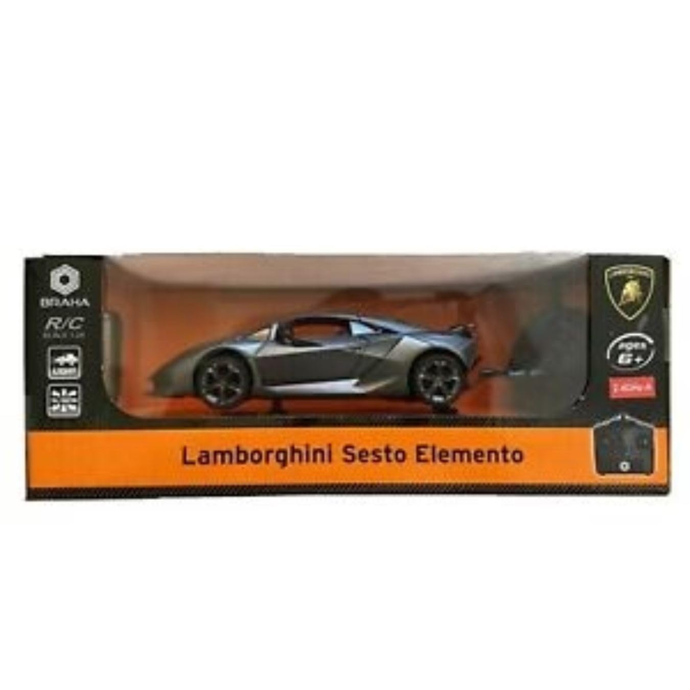 Braha Lamborghini RC Cars Lambo Sport Racing Toy Car for Kids Boys 4-7 Years Birthday Gift, Silver