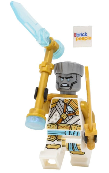 LEGO Ninjago Crystalized: Golden Zane Minfigure with Ice Weapon