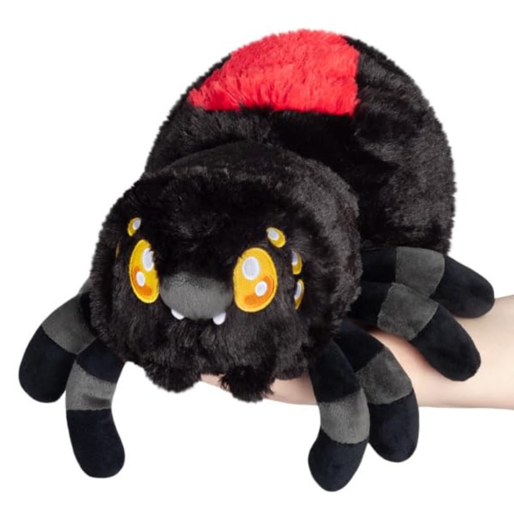 Squishable - Mini Black Widow Spider - Spooky Collection - 11 in - Soft Toy Collectible Stuffed Animal