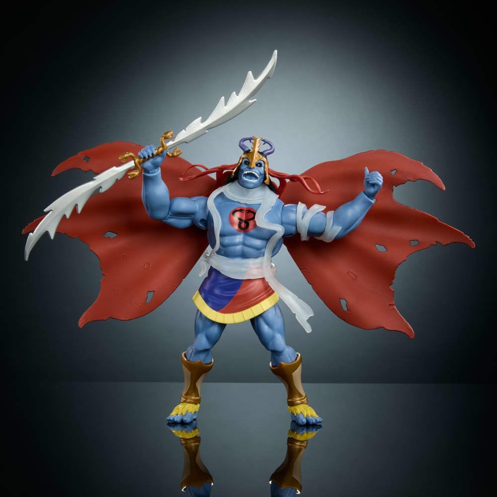 Masters of the Universe Origins X Thundercats Action Figure Skell-Ra, 1980s Skeletor & Mumm-Ra, 5.5-inch Posable, Sword, Swap Heads & Armor & Cape