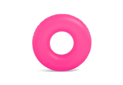 INTEX Inflatable Neon Frost Tube: 36" Diameter - 132lb Weight Capacity - One Tube - Color May Vary