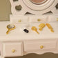 Miniature Comb and Hair Dryer Set for Dollhouses, 4Pcs Mini Bathroom Accessories, Mirror and Makeup Decor for Dollhouse Displays