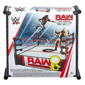 Mattel WWE Superstar 14-inch Ring with Authentic Logo, Flexible Ropes & Spring-loaded Mat for Bouncing Action [Amazon Exclusive]