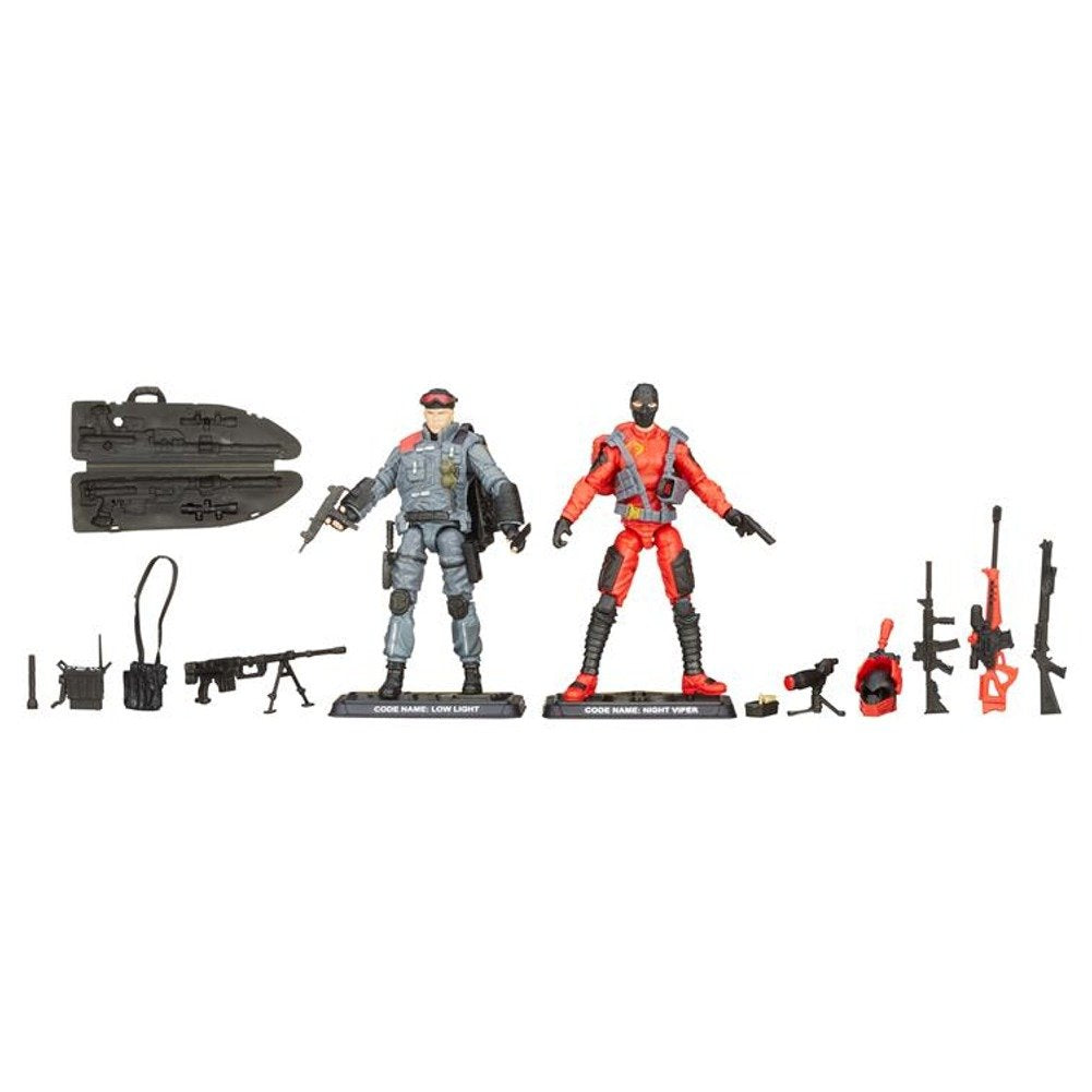 G.I. Joe, 50th Anniversary, Night Marksmen Exclusive Action Figure Set [Low Light vs. Night-Viper], 3.75 Inches