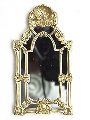 Dollhouse Victorian Baroque Wall Mirror Miniature 1:12 Scale Accessory